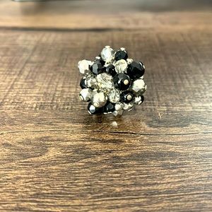 Costume Jewlery black and gray ring